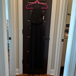 Small black halter maxi/formal dress- never worn & new with tags